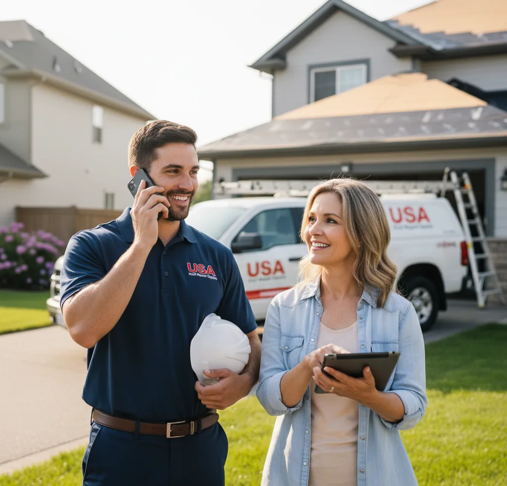USA Roof Repair Experts customer support in Landis